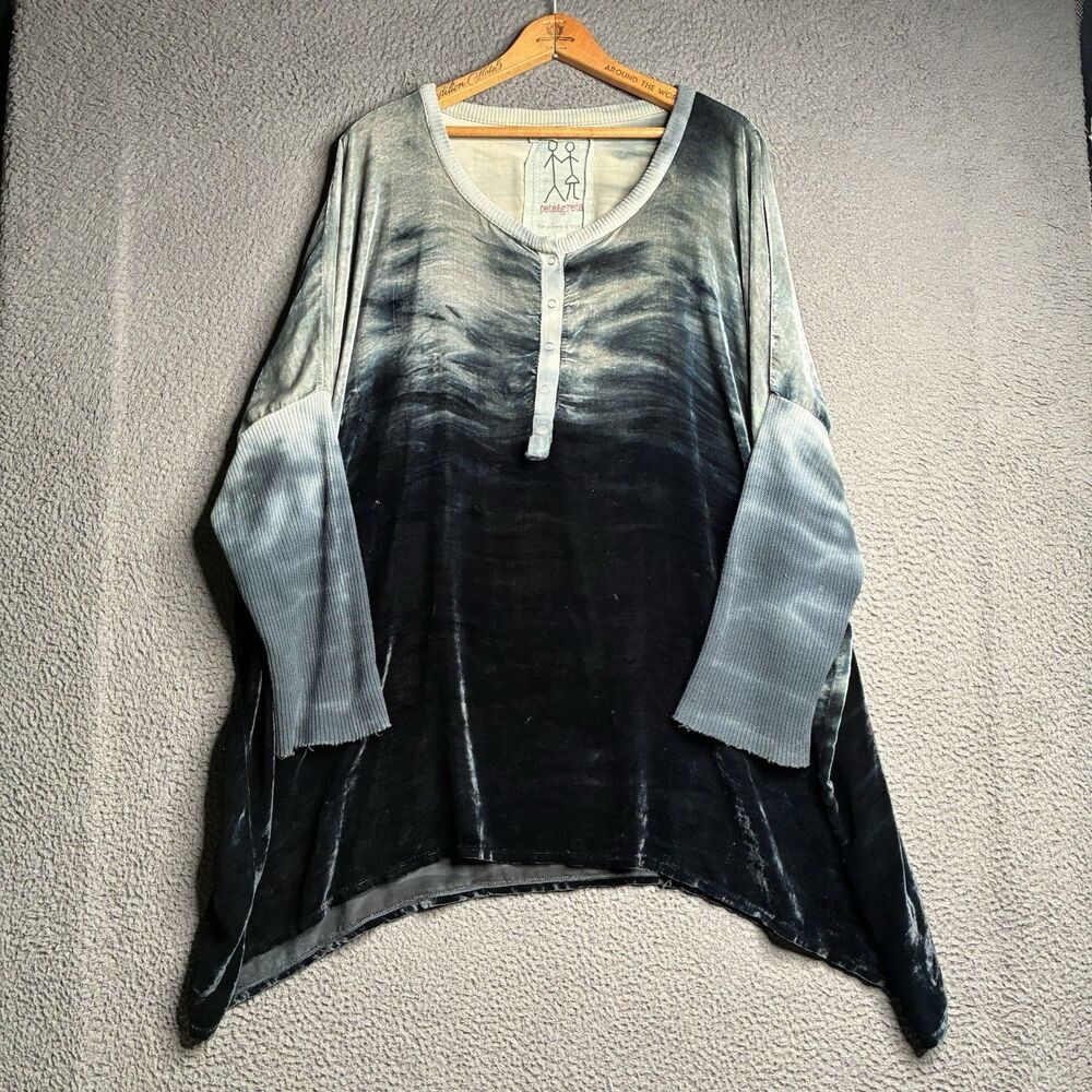 Johnny Was Pete & Greta Green Velvet Top Womens Xs